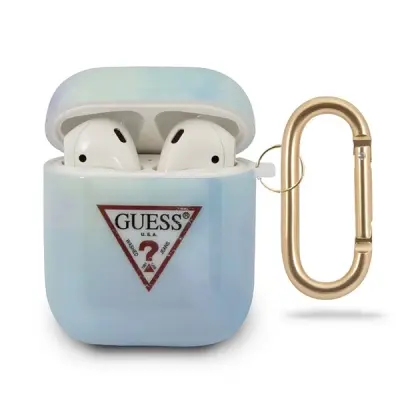 GUESS OVITEK ZA AIRPODS BLUE TIE DYE