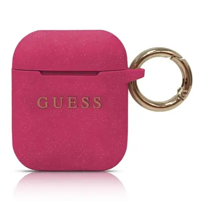 GUESS ETUI ZA AIRPODS SILIKON BLEŠČICE ZA AIRPODS 1 2 3 4 FUCHSIA