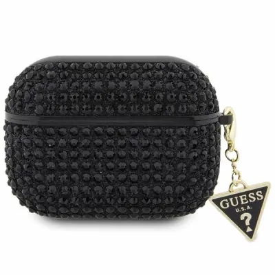 GUESS ETUI ZA AIRPODS PRO CASE TRIANGLE CHARM BLACK