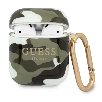 GUESS ETUI ZA AIRPODS AIRPODS CAMO KHAKI GREEN