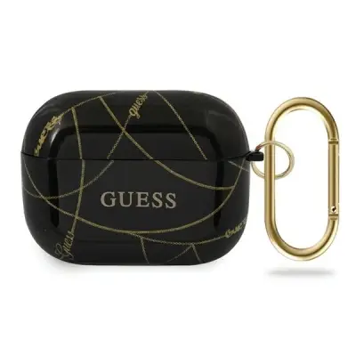 GUESS ETUI ZA AIRPODS PRO VERIŽICA AIRPODS PRO ČRNO ZLATA