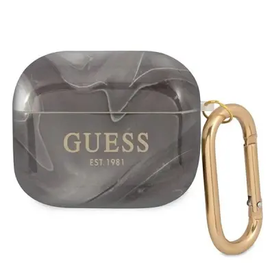 GUESS ETUI GUA3UNMK ZA AIRPODS 3 ETUI MARMORNO ČRN