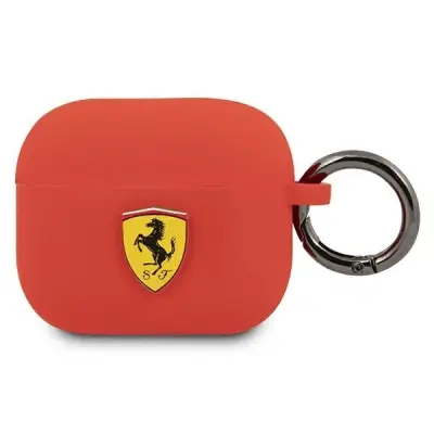 ETUI FERRARI SILICONE NA AIRPODS 3 - CZERWONE