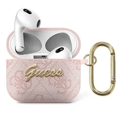 GUESS OVITEK ZA AIRPODS 3 ROZA 4G SPISA KOVIN