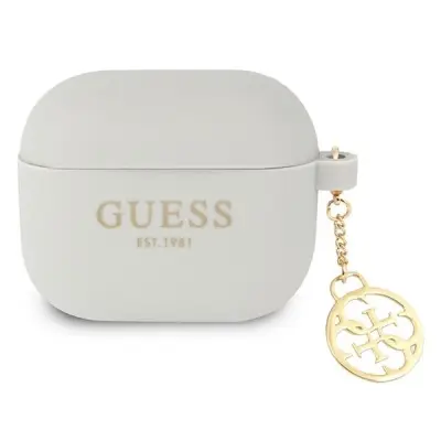 GUESS OVITEK ZA AIRPODS 3 SILIKON SIVO GREY CHARM 4G