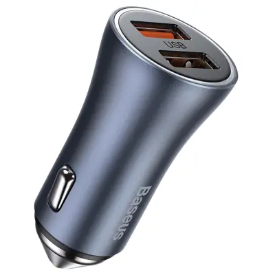 BASEUS AVTOPOLNILEC 2X USB-A 40W QC SCP ZA TELEFON - SIV