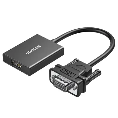 UGREEN VGA V HDMI KABEL MOŠKI ŽENSKI ADAPTER 0,15 M ČRN CM513
