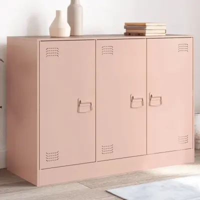 The Living Store Komoda roza 99x39x73 cm jeklo - Komoda