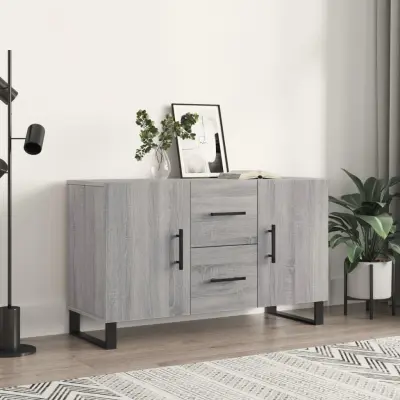 The Living Store Komoda siva sonoma 100x36x60 cm konstruiran les - Komoda
