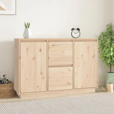 The Living Store Komoda 111x34x75 cm trdna borovina - Komoda