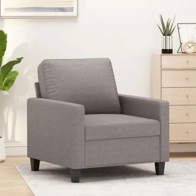 The Living Store Fotelj taupe 60 cm blago - Fotelj