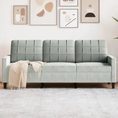 The Living Store Trosed svetlo siv 180 cm žamet - Trosed