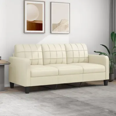 The Living Store Trosed krem 180 cm umetno usnje - Trosed
