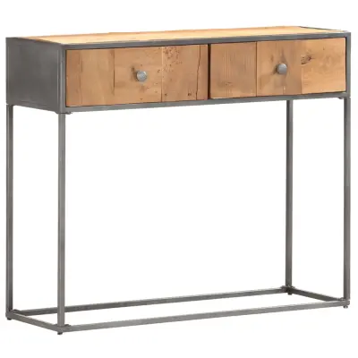 The Living Store Konzolna mizica 90x30x75 cm trden predelan les - Konzolna Mizica