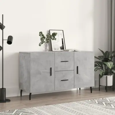 The Living Store Komoda betonsko siva 100x36x60 cm inženirski les - Komoda