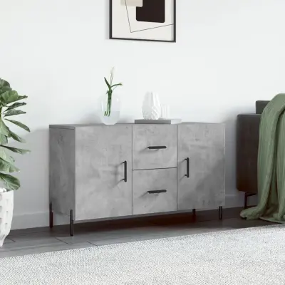 The Living Store Komoda betonsko siva 100x36x60 cm inženirski les - Komoda