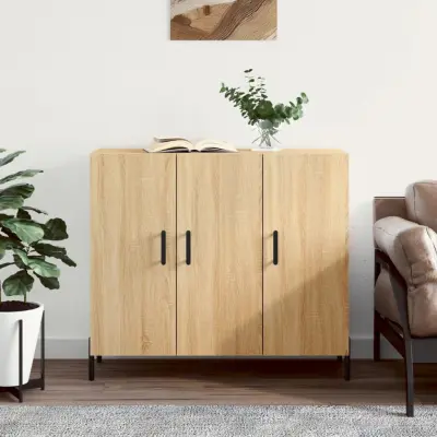 The Living Store Komoda sonoma hrast 90x34x80 cm konstruiran les - Komoda