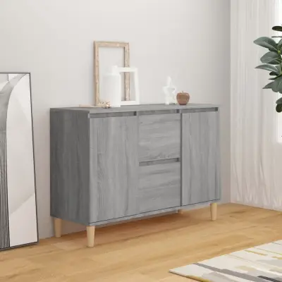 The Living Store Komoda siva sonoma 101x35x70 cm inženirski les - Komoda
