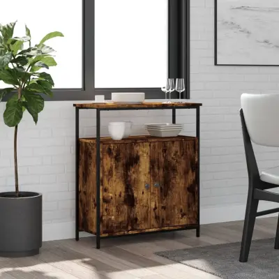 The Living Store Komoda dimljeni hrast 70x30x80 cm inženirski les - Komoda
