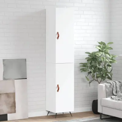 The Living Store Visoka omara bela 34,5x34x180 cm inženirski les - Visoka Omarica