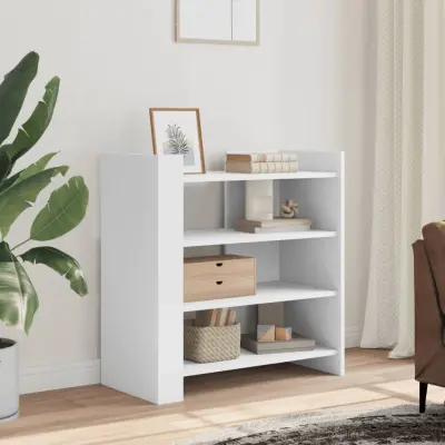 The Living Store Komoda bela 73,5x35x75 cm inženirski les - Komoda