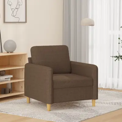 The Living Store Fotelj rjav 60 cm blago - Fotelj