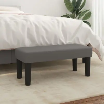 The Living Store Klop siva 70x30x30 cm umetno usnje - Klop
