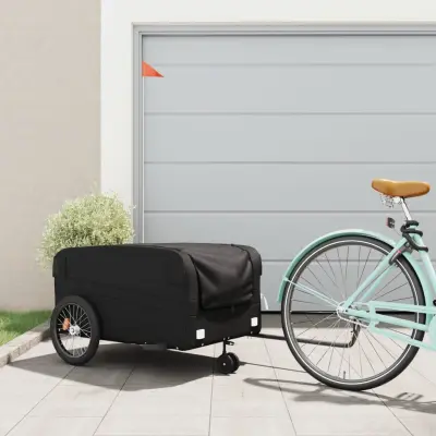 The Living Store Kolesarska prikolica črna 45 kg železo - Kolesarska Prikolica