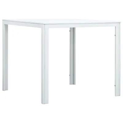 The Living Store Klubska mizica bela 78x78x74 cm HDPE videz lesa - Klubska Mizica