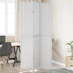 The Living Store Paravan 3-delni bel trden les pavlovnije - Pregrada Za Prostor