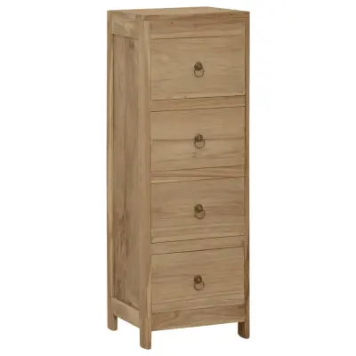 The Living Store Predalnik 30x30x90 cm trdna tikovina - Predalnik
