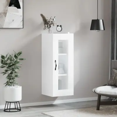 The Living Store Stenska omarica bela 34,5x34x90 cm - Stenska Omarica