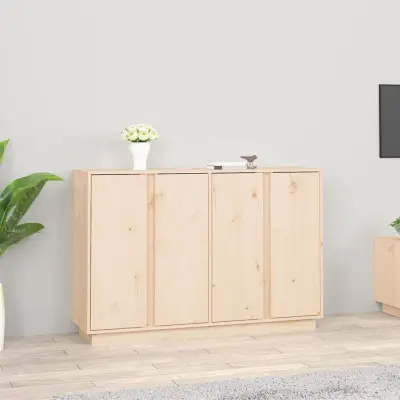 The Living Store Komoda 120x35x80 cm trdna borovina - Komoda