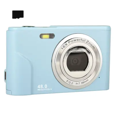 Kompaktni digitalni fotoaparat DC311 z 32 GB kartico TF LightBlue