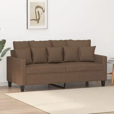 The Living Store Dvosed rjav 140 cm blago - Kavč Dvosed