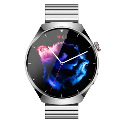 Pametna ura, Bluetooth klic in srčni utrip, krvni tlak in kisik v krvi Gray + Silver Steel