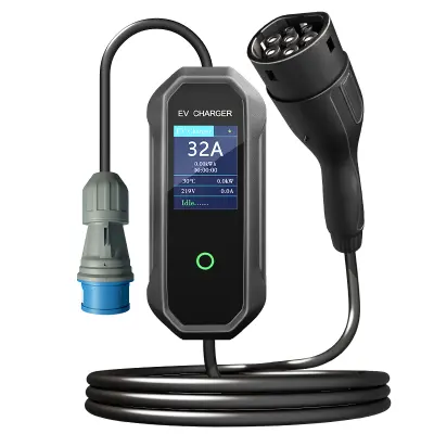 EV Polnilnik, 32A 7KW Prenosni EVSE, Tip 2 Električni Polnilnik za Vozila 5m