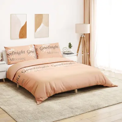 The Living Store Posteljnina roza 200x200 cm bombaž - Komplet Prevlek Za Odejo