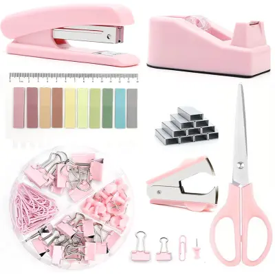 Komplet pisalnih potrebščin Pink