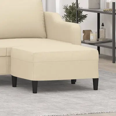 The Living Store Stolček za noge krem 70x55x41 cm blago - Stolček Za Noge