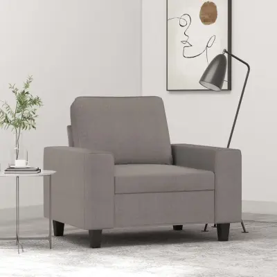 The Living Store Fotelj taupe 60 cm blago - Fotelj