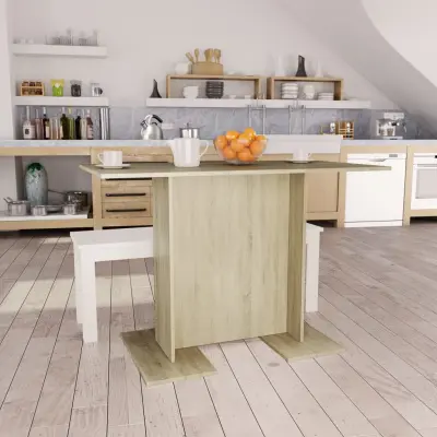 The Living Store Jedilna miza sonoma hrast 110x60x75 cm inženirski les - Jedilna Miza