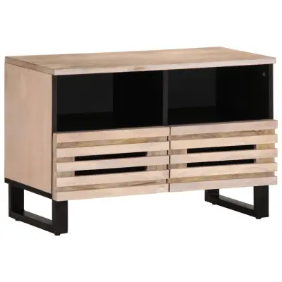 The Living Store TV omarica bela 70x34x46 cm trden mangov les - TV Omarica