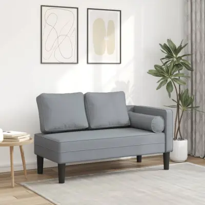 The Living Store Počivalnik z blazinami svetlo sivo blago - Počivalnik