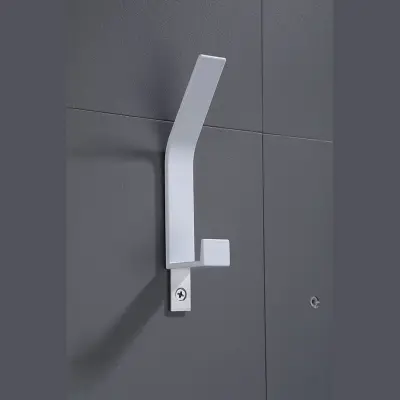 Lepilni stenski kavlji za težke obremenitve, stenski obešalnik iz aluminijeve zlitine za kopalniško kuhinjo White  6-Paket