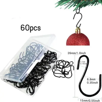 60 KOSOV kavljev v obliki črke S, majhnih kovinskih kavljev za obešanje nakita