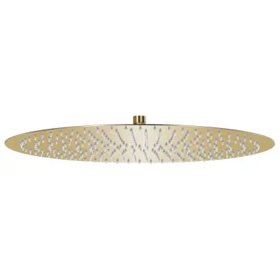 The Living Store Tuš glava nerjaveče jeklo 50 cm okrogla zlata - Tuš Glava