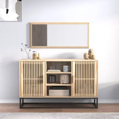 The Living Store Komoda 105x30x65 cm inženirski les - Komoda