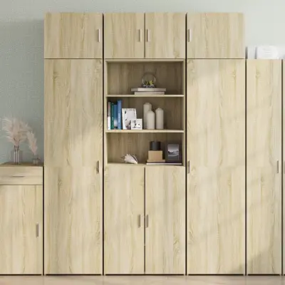 The Living Store Visoka omara sonoma hrast 70x42,5x185 cm inženirski les - Visoka Omarica