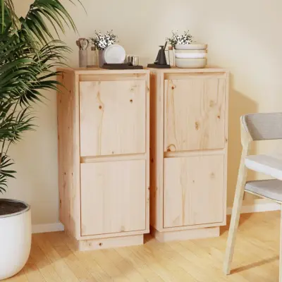 The Living Store Komoda 2 kosa 31,5x34x75 cm trdna borovina - Komoda